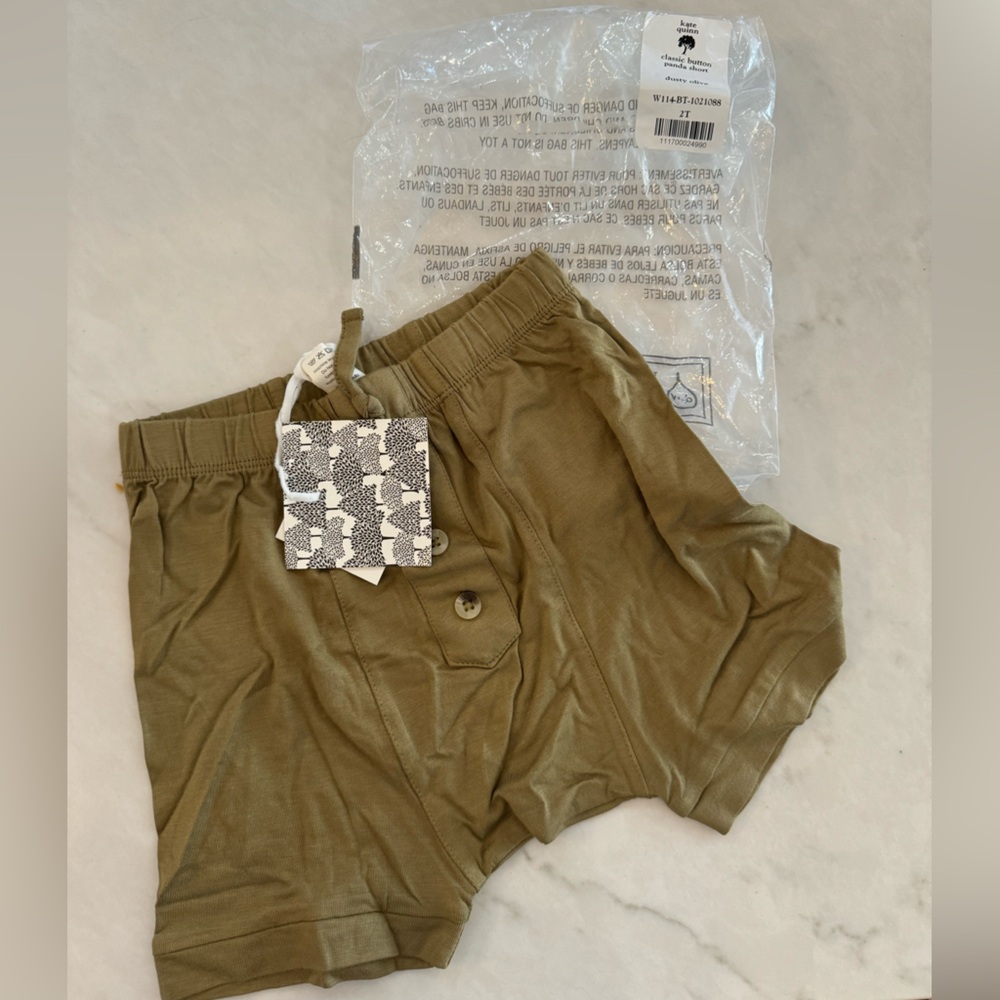 NWT Kate Quinn Classic Dusty Olive Button Panda Pant